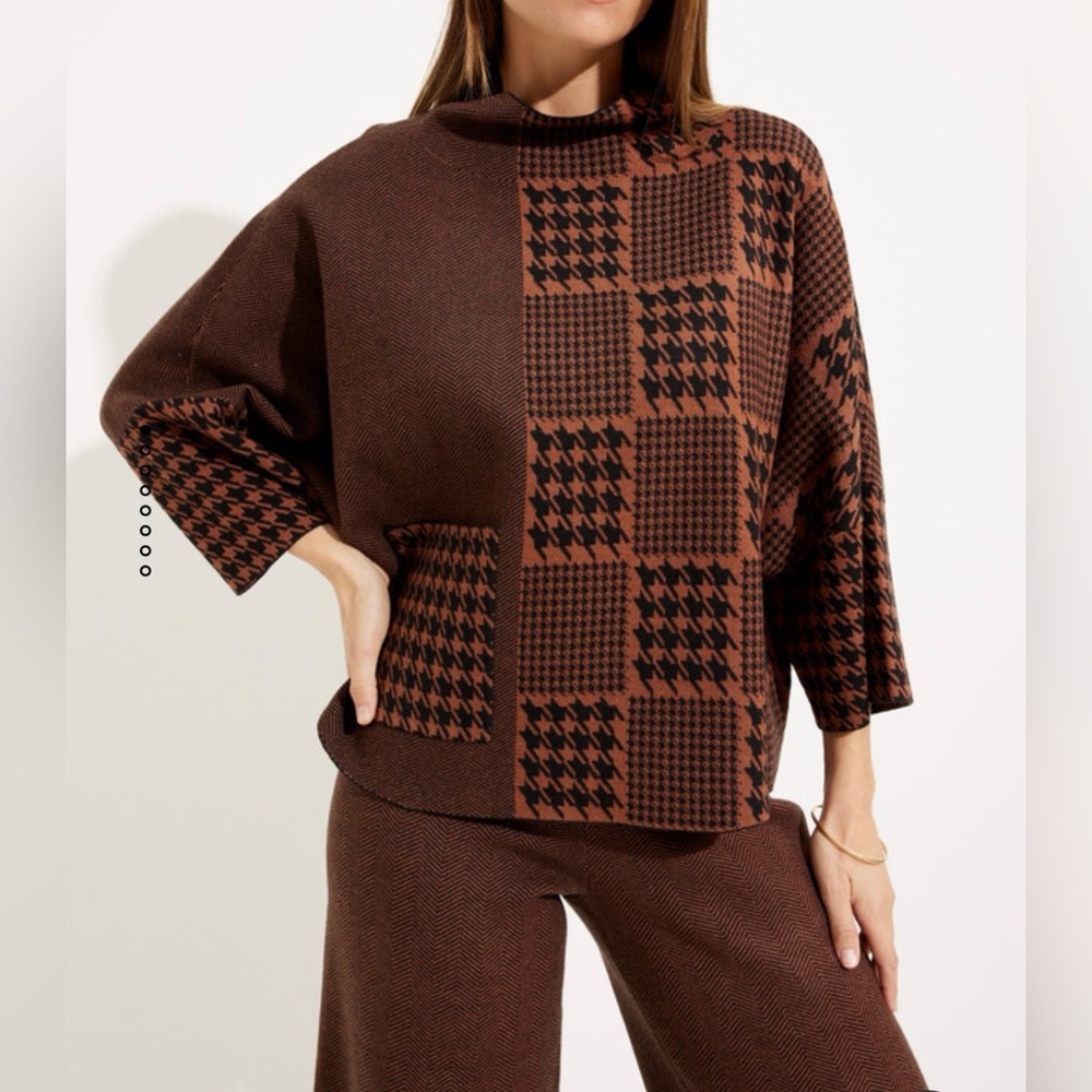 Joseph Ribkoff Sweater XXL Black and Brown